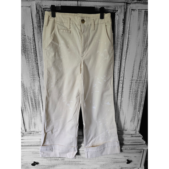 Anthropologie Pilcro Slouchy Splatter Chino Pants - New 28 waist - Picture 5 of 5